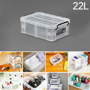 코멕스 네오박스 220(22L) 학용품 서류 파일 책 주방 장난감 보관 서랍 수납장 정리 리빙박스 투명박스