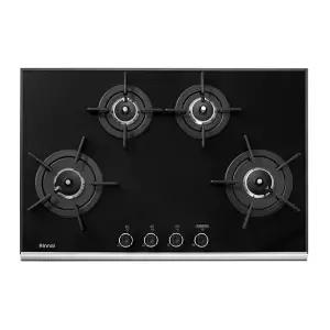[롯데백화점]린나이 린나이 펄크리스탈 빌트인 4구 블랙 가스쿡탑 RBR-P4400