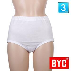 [BYC] 여자 순면 백색 맥시 삼각 팬티 3매 세트 BYT7530_P343940548