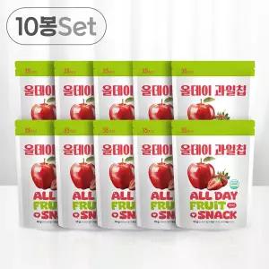 퓨어잇 올데이 동결건조 과일칩 사과딸기칩 10봉세트 과일100%
