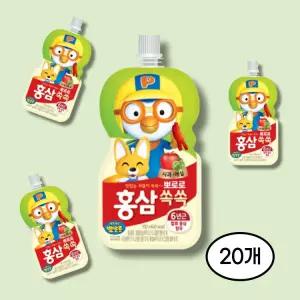 팔도 뽀로로 홍삼쏙쏙 사과매실 100ml 10개, 2박스
