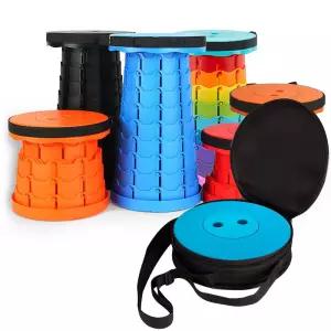 휴대용 폴딩 간이의자 /ABS/아코디언구조/길이조절/간편휴대/내구성/캠핑용/낚시용/야외활동/등산용/가정/