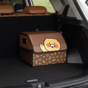[카카오프렌즈] 춘식이 소형 클리어 차량용 트렁크 보관함 트렁크 정리함 대용량 접이식 보관함