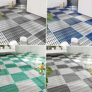 욕실 화장실 조립식 바닥 매트 미끄럼 방지 물 빠짐 TPE 패드 안전 발판