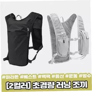러닝 마라톤 트레일 등산 사이클 운동 경량 메쉬 통풍 수분 보관 조끼형 백팩