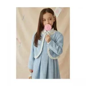 매장정품 빈폴 키즈 BEANPOLE KIDS 클래식 트위드 원피스  자켓 재킷 세트 스카이 블루 (BI6171G01Q) BI61