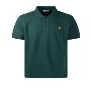 26SS 메종키츠네 폭스 헤드 레귤러 폴로 티셔츠 PM00209KP0002P399 BOTTLE GREEN DOM