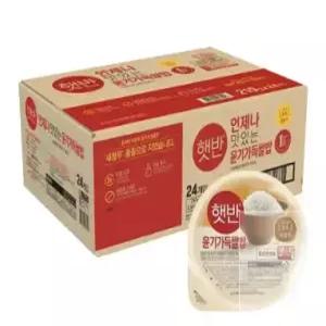[CJ] 햇반 윤기가득쌀밥 210g 24입 1개