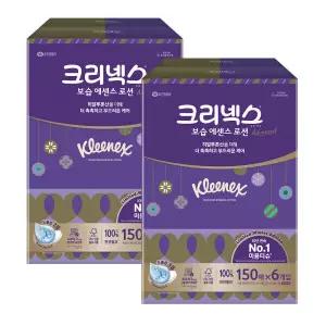 크리넥스 보습 에센스 로션 미용티슈 150매 6개입 2개