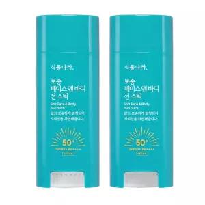 (최신제조) 식물나라 보송/쿨링/워터프루프 선 스틱 3종 (리필기획/1+1) 쿨링 선스틱 19g_OY6114