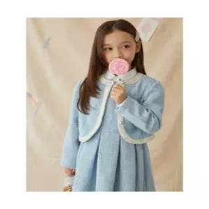 빈폴 키즈 BI6171G01Q 아동 피스 유아 클래식 트위드 & 재킷 세트 스카이 블루