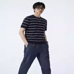 폴햄 남성 쿨링 밴딩 샴브레이 와이드 데님 팬츠PHG2DP1069