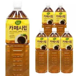 [대상웰라이프]대상 카페시럽 1.5L X 6개 커피시럽 설탕 카페재료 토핑 (14113787)