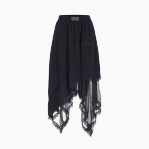[에고이스트] [BLUE LABEL] 레이어드 3단 레이스 스커트   ES2OSK11