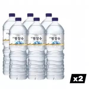 무라벨 생수 강원 평창수 2L x 12P 대용량 마실물 식음료