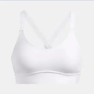언더아머 1384123-101 화이트 여성 UA 인피니티 2.0 미드 스포츠 브라