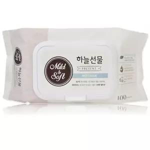 휴대용물티슈 하늘선물 물티슈 캡형 100매 10개