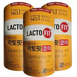 종근당 락토핏 코어 60포 3통 유산균 프로바이오틱스 아연 (1srr)
