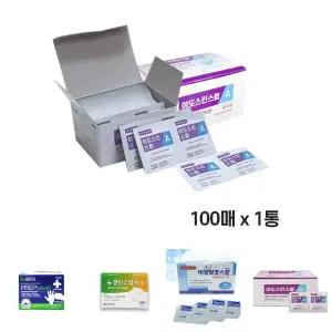 (100매-1통) 이도 스킨 스왑 A 일회용 알콜 솜 /피부/상처/창상/환부/주사/침/시술/살균/멸균/위생/소독/솜