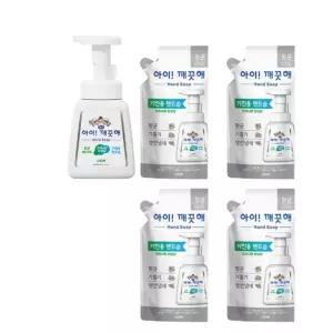 아이깨끗해 핸드워시 용기 키친 250ml 1개+리필 200ml 4개