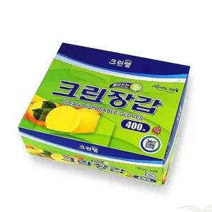 크린 장갑 중형 400매 비닐 다용도위생장갑 식당/주방/위생/비닐장갑/음식점/요리/일회용/투명장갑/청소