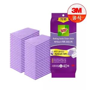[3M]욕실청소 베이킹소다 시트타입 수세미 소형 40매