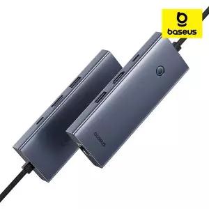 [베이스어스][1+1] 베이스어스 USB 허브 C타입 멀티 HDMI PD 100W 4K 미러링 원터치 7in1