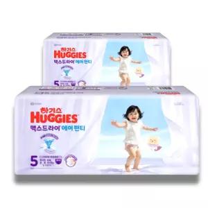 하기스 2026 맥스드라이 에어 팬티 5단계 (공용) 40매 2팩