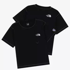 [매장판] 노스페이스 키즈 반팔티 업홀드 포켓 루즈핏 우븐 티셔츠 블랙 NT7US07S