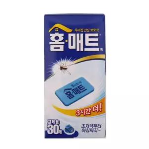 홈매트 교체용 30매 1개 모기향 모기약 훈증기 매트