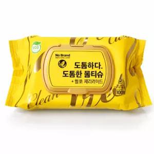 노브랜드 도톰한 물티슈 캡형 100매 X 24팩