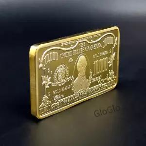 USD 0000 달러 금괴 24k 골드 바 금속 동전 골든 소장 선물