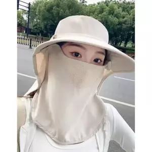 [하프클럽/셀럽하우스]여성 올커버 마스크 일체형 플랩캡 여름 자외선차단 썬캡 챙모자 등산 해변 일모자