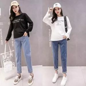 청바지 임산부 204640 M-XXL 데님 일자