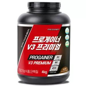 프로게이너 V3 4kg 초코 게이너 프리미엄 체중근육 복합단백질 식약처등록 건강기능식품 단백질보충제