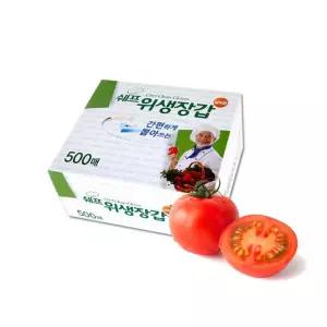 쉐프 위생장갑 500매 16개 한박스 주방장갑 1회용장갑 셰프장갑 비닐장갑 요리 일회용