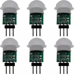 Arduino와 호환되는 Yuhseel 6PCS AM312 미니 PIR HC-SR312 모듈 적외선 인체 모션 센서