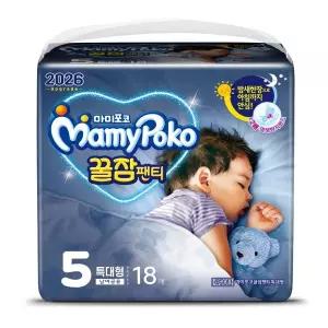 마미포코 꿀잠팬티특대형18매 (5단계)