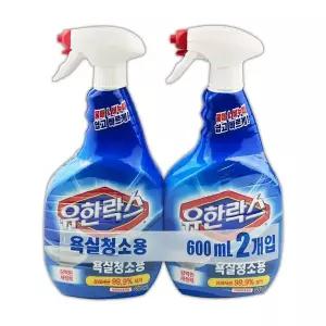 [하프클럽/오티마트]유한락스 600ml 욕실청소용 2P 욕실세제 청소세제 다목적세제 변기세정제 화장실