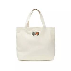 여성 더블 폭스 헤드 토트백 에크루 OW511CFWW0096-P700