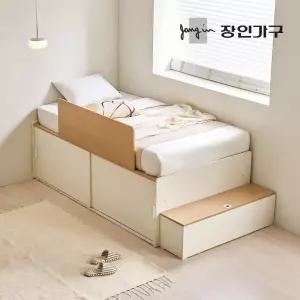 (무료배송) 도피오 슬라이딩 빅수납 높은 침대 프레임 SS (높이620)+7존포켓+