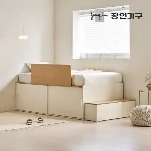(무료배송) 도피오 슬라이딩 빅수납 높은 침대 프레임 SS (높이620)+7존포켓+