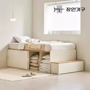 (무료배송) 도피오 슬라이딩 빅수납 높은 침대 프레임 SS (높이620)+7존포켓+