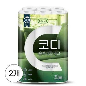 코디 순수데코 3겹 30Mx30롤x2개
