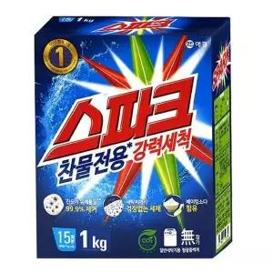 스파크 QOC023N4 찬물전용 세탁세제 1인가구 가루세제 일반 1kg