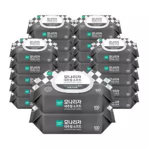 (현대Hmall)모나리자 대용량 내추럴 소프트 물티슈 100매 x 12+12개 (총24개)