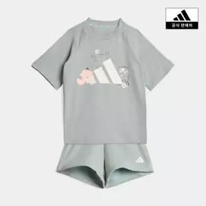 [아디다스키즈](센텀시티점)[adidas kids] (A085-A100) 타이론스터 티셔츠 세트 (KC4614)