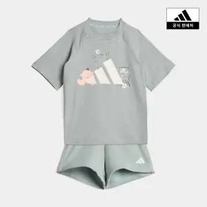 [아디다스키즈](대구신세계)[adidas kids] (A085-A100) 타이론스터 티셔츠 세트 (KC4614)