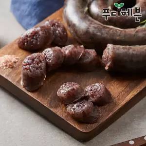 국내산 돈소창 쫄깃 탱글 하늘빛 찰순대 1kg,국내산 돈지방 사용