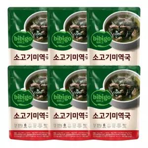 비비고 소고기 미역국 500g x 6개